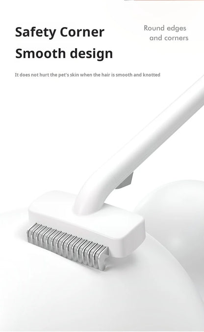 Professional Pet Comb Self Cleaning Smooth Brush for Dogs And Cats Easy to Handle Grooming Tool for Removing Floating Undercoat