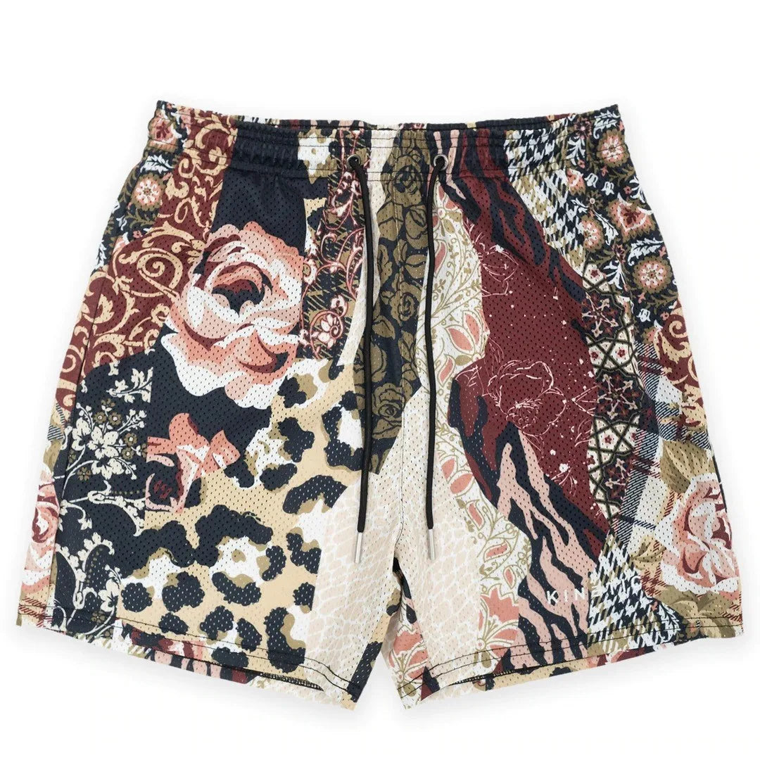2024Summer New Digital Printing American Sports Casual Shorts Mesh Breathable and Loose Men's Short Shorts