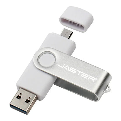 JASTER Rotated Micro usb interface OTG Flash drive pendrive 32GB 16GB 64GB USB Flash Drive for android phone tablet PC notebook