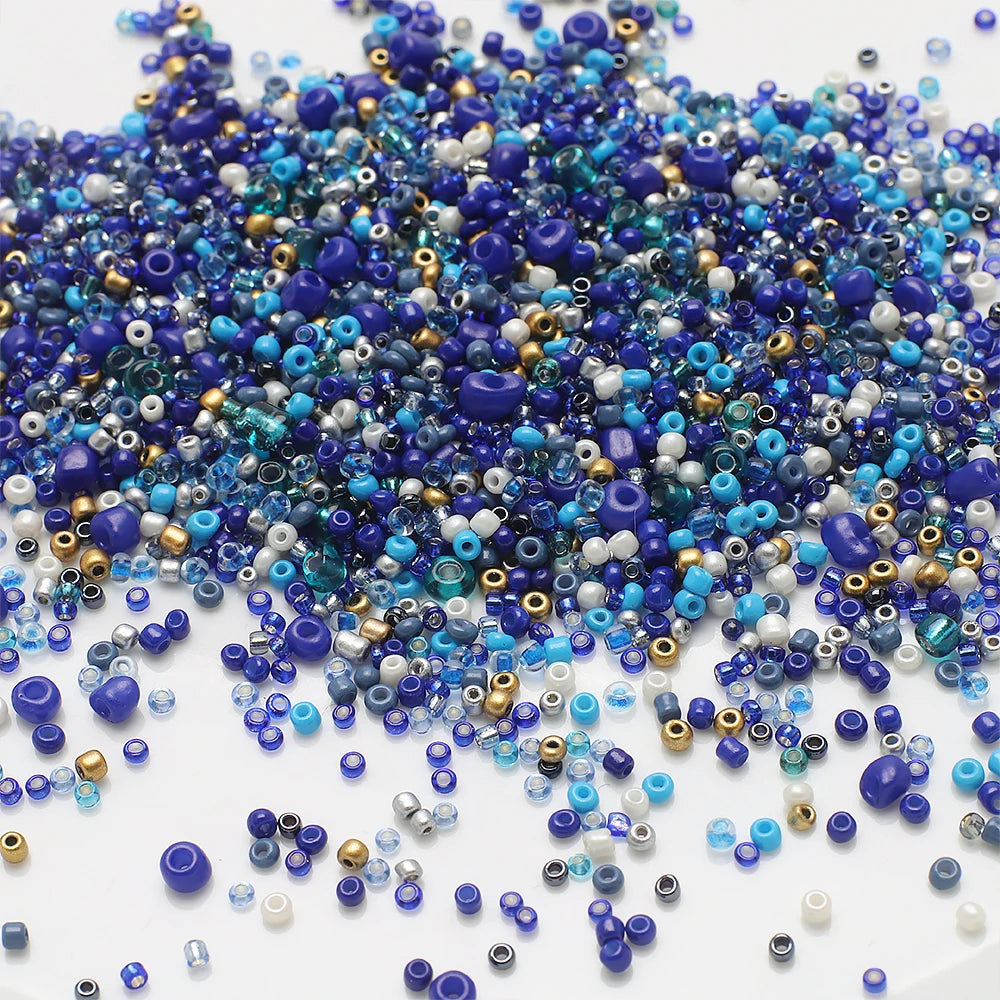 18g Mix Size 1.5-4mm Crystal Seed Beads Round Solid Colors Loose Spacer Glass Beads for Fashion DIY Handmade Bracelet Jewelry