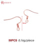 Crochets de boucles d'oreilles en laiton imitation rhodium couleur or 18 carats pour femmes, accessoires de bijoux à faire soi-même, vente en gros