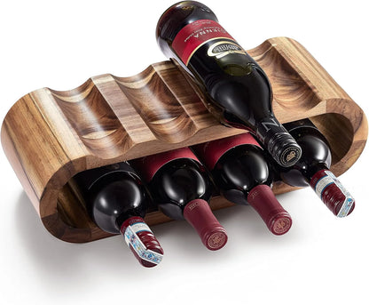 Wooden Wine Rack Wine Cellar Storage Water Bottle Organizer Wine Stand Holder for Bar Party Home Countertop Cabinet Inserts