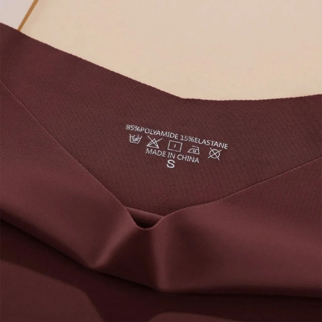 High Quality Ice Silk Cotton Crotch Panties High Waist V-Shape Comfortable Breathable Triangle Panty