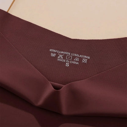 High Quality Ice Silk Cotton Crotch Panties High Waist V-Shape Comfortable Breathable Triangle Panty