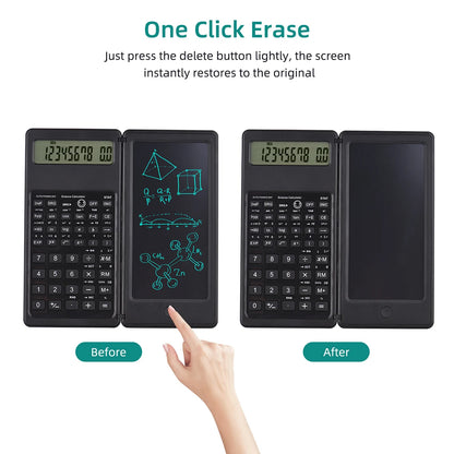 Scientific Calculator With Writing Foldable Tablet Multi Functions Engineering Financial calculator For School Students Office