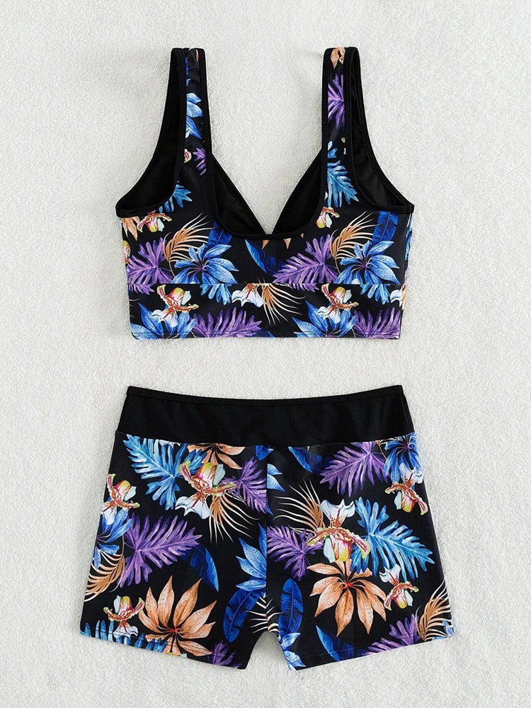 VigoBreviya 2025 Print Strapped Swimwear Women Sexy High Waist Shorts Bikini Set Swimsuit Summer Push UP Beach Bathing Suit
