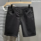 Cotton Shorts Men Summer Plus Size 46 44 42 40 Loose Thin Stretched Black Beige Students Blue Casual Half Trousers Streetwear