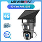 LS VISION 4G Solar Security Camera Outdoor 20X Zoom Dual Screen 8MP WiFi PTZ Dual Lens PIR Detection Auto Tracking Camera UBOX