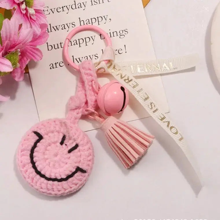 Porte-clés émoticône souriant, porte-clés émoticône, pendentifs pour hommes et femmes, porte-clés, breloques pour sac à main, bijoux DIY