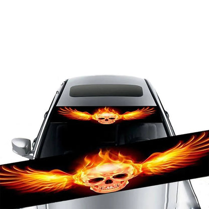 Car Front Windshield Sunshade Stickers 3D Vinyl Film Sunshade Decorative Stickers for Auto Front Windshield Decorative Sticker
