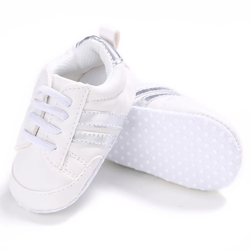 Newborn Baby Shoes Boys' and Girls' Infant Sports Shoes First Walker Classic Fashion Soft Sole Non slip Baby Walking Shoes
