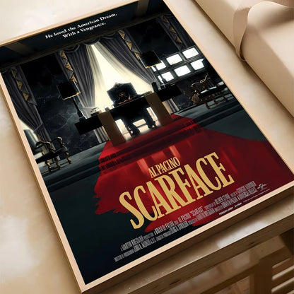 1 affiche S-Scarface imprimée en papier, décoration pour la maison, le salon, la chambre à coucher, l'entrée, le bar, le café