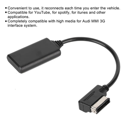 AUX Cable for MMI Bluetooth Audio Cable 5.0 AUX Music Interface Adapter Cable Fits for AUDI AMI MMI MDI Music Interface Adapter