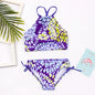3-14 Years Flower Print Girls Kids Swimwear Summer Children Teen Students Two Pieces Swimsuit Kids Bikini Set Bathing Suit
