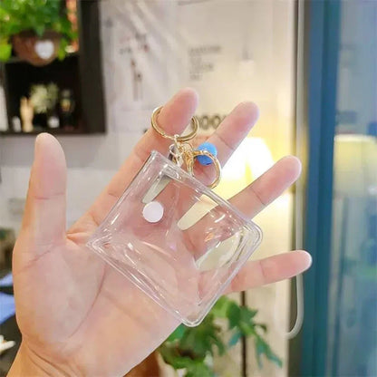Petit porte-monnaie transparent en PVC pour femmes, enfants, filles, clés, rouge à lèvres, écouteurs, pièces de monnaie, pochette portefeuille
