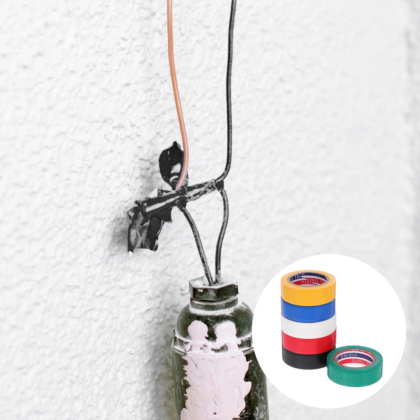 6 Rolls Insulation Tape Electrician Tape Colored Electrical Assortment Wire Protection Tapes Car Wiring Harness PVC Adhesive