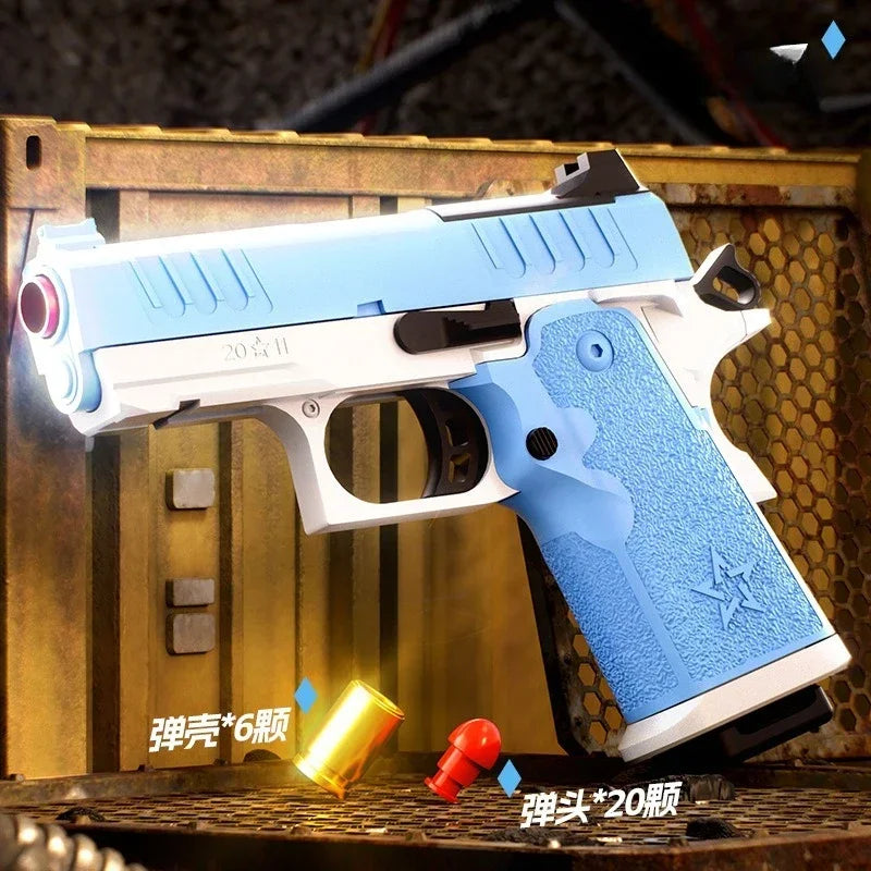 Mini 2011 Shell Throwing Mini Pistol Continuous Firing Airsoft Blowback Empty Hanging Toy Gun Outdoor CS Weapon for Boys Adult