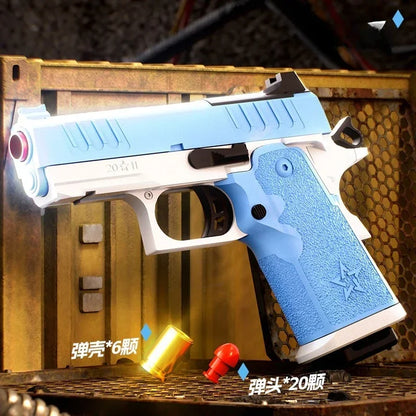 Mini 2011 Shell Throwing Mini Pistol Continuous Firing Airsoft Blowback Empty Hanging Toy Gun Outdoor CS Weapon for Boys Adult