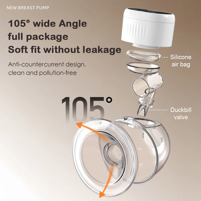 Wearable Breast Pump New Electric Breast Pump Hands-Free Breastfeeding Milk Collector BPA-Free