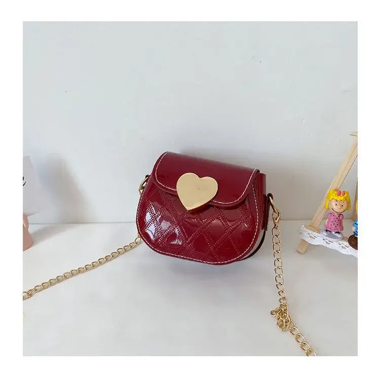 Lovely Patent Leather Children's Crossbody Bags Cute Little Girls Mini Shoulder Bag for Kids Fashion Coin Purse Small Handbags