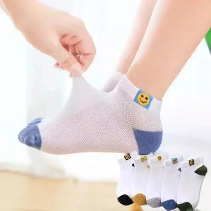 5 Pairs/Lot Kids Soft Cotton Socks Korean Love Heart Flower Print Baby Girl Socks Autumn Winter Warm Children Middle Tube Socks