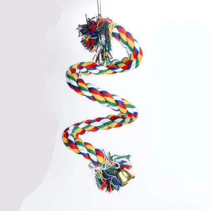 Parrot Rope Hanging Braided Budgie Chew Rope Bird Cage Cockatiel Toy Pet Stand Training Accessories Swing Supplies Parrot Swings