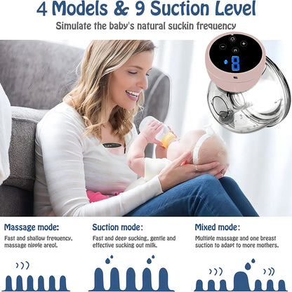 Wearable Breast Pump Hands Free Electric Portable Wearable Breast Pumps Slient BPA-free Breastfeeding Milk Collector