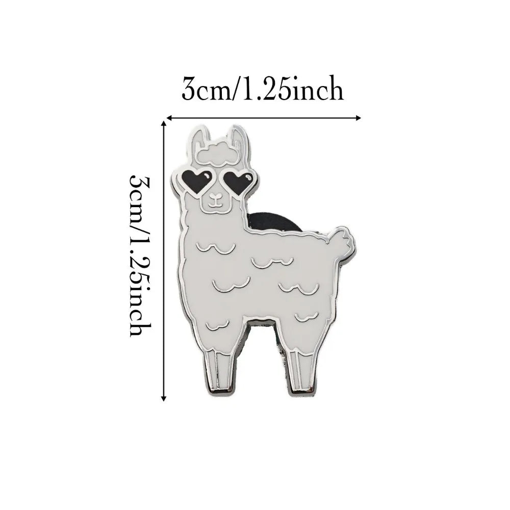 Cute Llama Hard Enamel Pin Animal Lapel Pins Badge Lover Gifts Brooch for Jewelry Accessory
