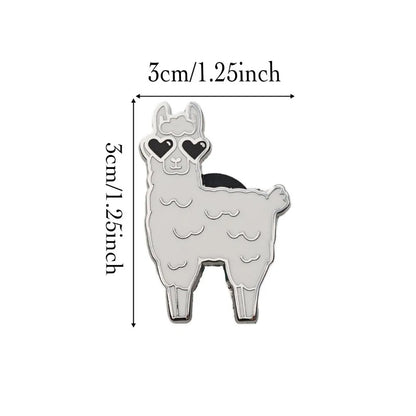 Cute Llama Hard Enamel Pin Animal Lapel Pins Badge Lover Gifts Brooch for Jewelry Accessory