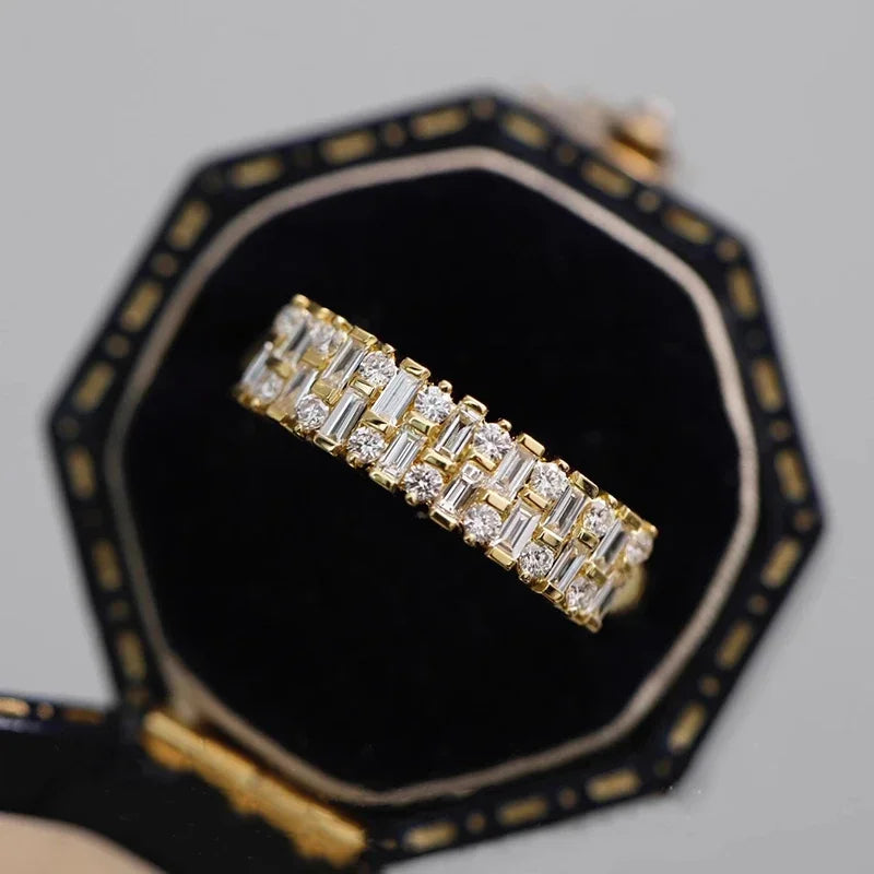 CAOSHI Sliver Color Rings for Women with Shining Cubic Zirconia Weeding Engagement Female Finger Accessories Statement Jewelry