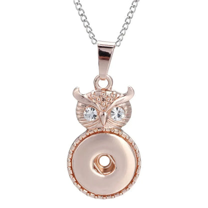 Three Color Snap Necklace Jewelry Simple Snap Pendant Necklace Fit 18mm Snaps Button Jewelry for Women Accessories ZG511