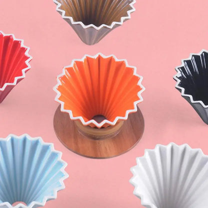 Ceramic Coffee Dripper Pour Over Coffee Maker Handmade Origami Coffee Filter Cup Flower Shape Funnel Drip Cafe Cake Cup Home
