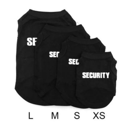 UBBT Security Dog Vest Dog Clothes XS-L Black Pet Puppy T Shirts For Small Dogs Chihuahua Yorkie Pug Cat Vest Costume