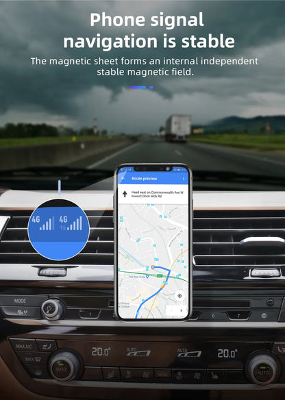 Magnetic Car Phone Holder Magnet Smartphone Support GPS Foldable Phone Stand Bracket Car Charger Holder For iPhone 15 14 Xiaomi