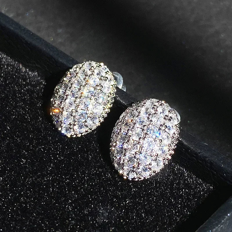 Classic Design Romantic Jewelry 2024 Fashion AAA Cubic Zirconia Stone Stud Earrings For Women Elegant Wedding Jewelry Gift E5893