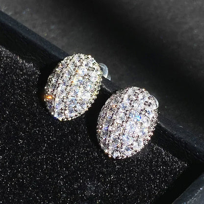 Classic Design Romantic Jewelry 2024 Fashion AAA Cubic Zirconia Stone Stud Earrings For Women Elegant Wedding Jewelry Gift E5893