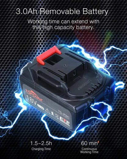380N.M 1/2 inch Brushless Electric Impact Wrench Cordless Electric Wrench Rechargeable for 18V Battery Screwdriver Power Tools