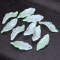 Lot de 10 pétales longs en forme de feuille, 34 x 12 mm, perles en verre de cristal faites à la main, pour la fabrication de bijoux, loisirs créatifs