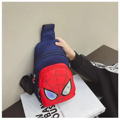 Sac bandoulière Marvel Spiderman pour enfants, sac de rangement réglable, sac à bandoulière Kawaii imprimé BD, sac de voyage léger, cadeau
