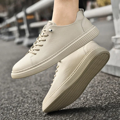 2024 New Genuine Leather Men's Casual Shoes Luxury Brand Outdoor Sneakers Tennis Masculino High Quality Sport Shoes for Men