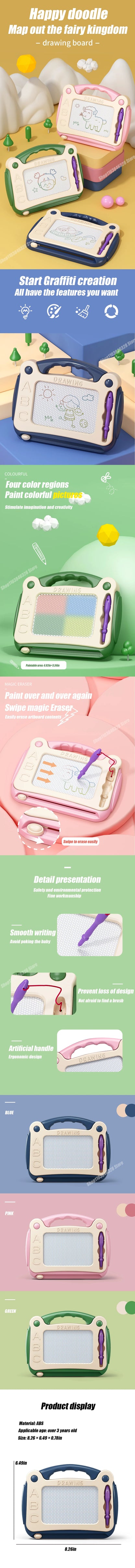 Children Magnetic Drawing Board WordPad Baby Color Graffiti Board Art Educational Drawing Toys Drawing Tool Gift For Kids Toy