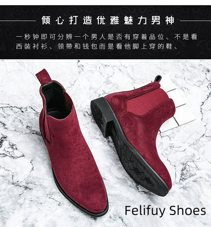 Bottines Chelsea marron, noires et rouges pour homme, bottines de cowboy, faites à la main, pointures 38 à 46