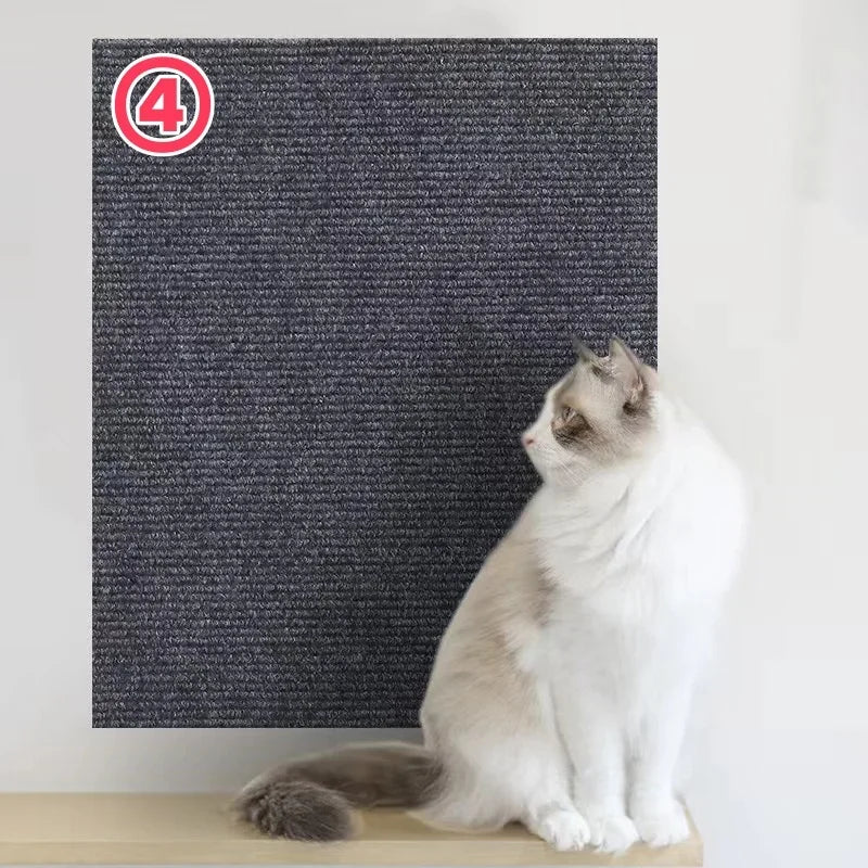 Tapis griffoir mural antidérapant et auto-adhésif pour chat, protection durable et découpable pour meubles d'intérieur