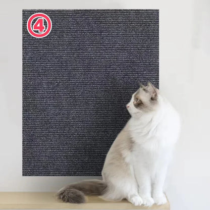 Tapis griffoir mural antidérapant et auto-adhésif pour chat, protection durable et découpable pour meubles d'intérieur