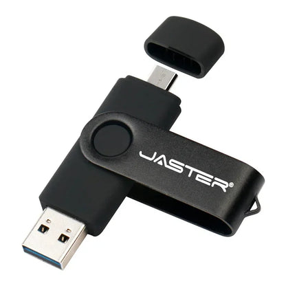 JASTER Rotated Micro usb interface OTG Flash drive pendrive 32GB 16GB 64GB USB Flash Drive for android phone tablet PC notebook