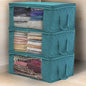 Foldable Home Closet Storage Bag Clothes Quilt Blanket Zipper Organizer Box Large Capacity Non-woven Storage Boxes 49×36×21cm