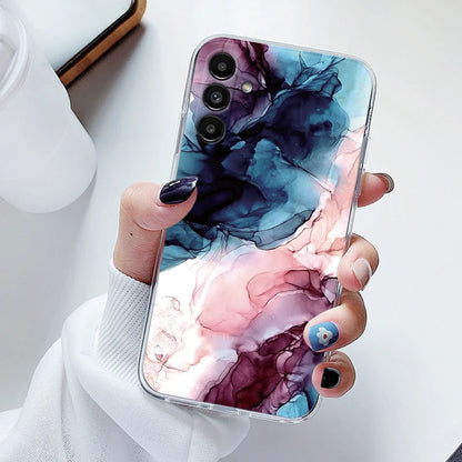 For Samsung Galaxy S23 FE Case Flowers Soft Silicone Back Case for Samsung S 23 FE Phone Cover S 23FE Coque Funda Transparent