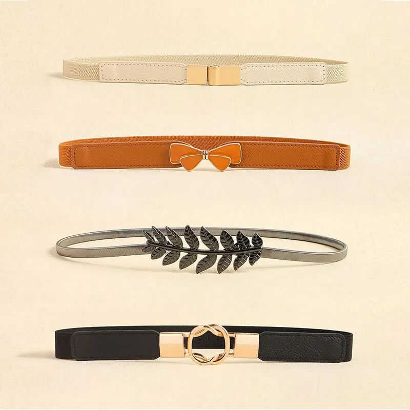 4-Piece Combination Women's Belt And Waist Chain With Dress