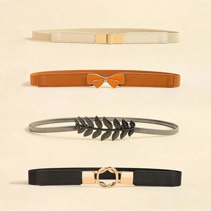 4-Piece Combination Women's Belt And Waist Chain With Dress