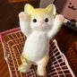 Squishy Cat Stress Relief Decor Taba Shocked Kitten Fidget Doll Soft Squeeze Plush for Pet Lovers, Home Office Decor Relax Gift